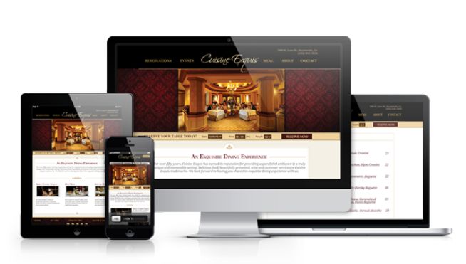 Fully responsive website created with Wordpress