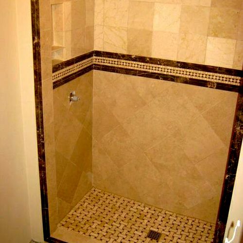 Shower done in Ivory stone