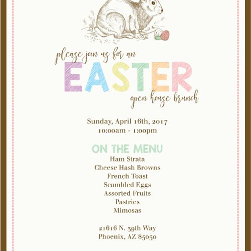 Vintage Easter Brunch Invitation