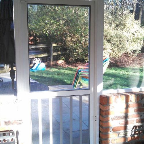 Screen door after repair.