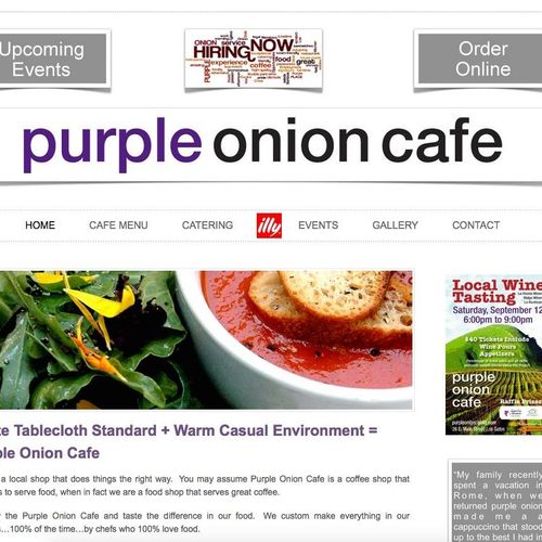 Web design of restaurant and cafe in Los Gatos, CA