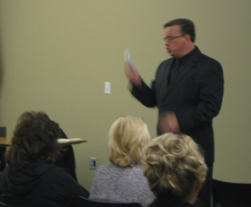 Speaking at a library