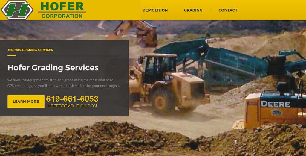 Hofer Corporation Services:
Grading Services