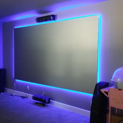 150" Home Theater with L.E.D lights