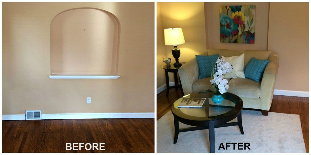 staged livingroom. This house sold within 24 hours