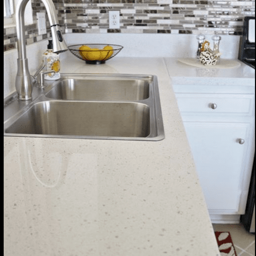 Close-Up Counter Top and Sink Installation