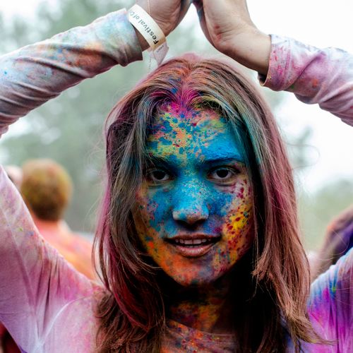 Parygoer at the Festival of Color: Holi NYC 2015 e