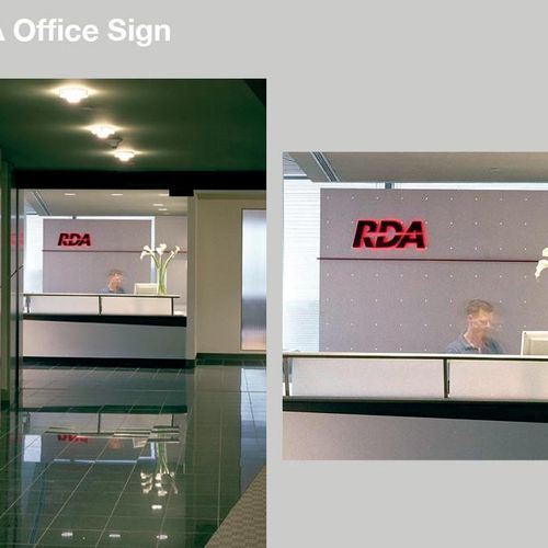 Corporate desk sign