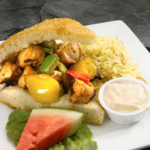 Chicken Kebob Lunch Plate