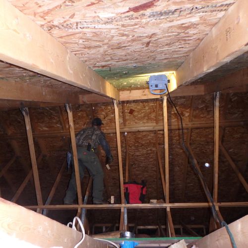 Repair in attic trusses