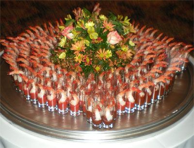 Shrimp cocktails.
