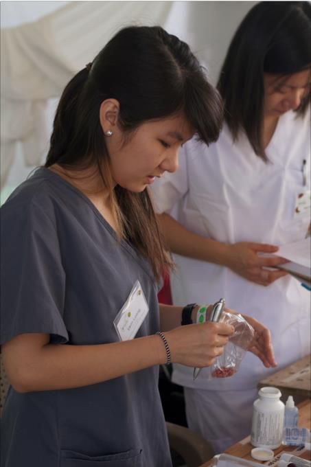 I was helping at a field pharmacy on a medical mis