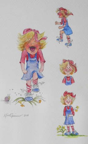 Betsy,
sketches for It's Not Fair!