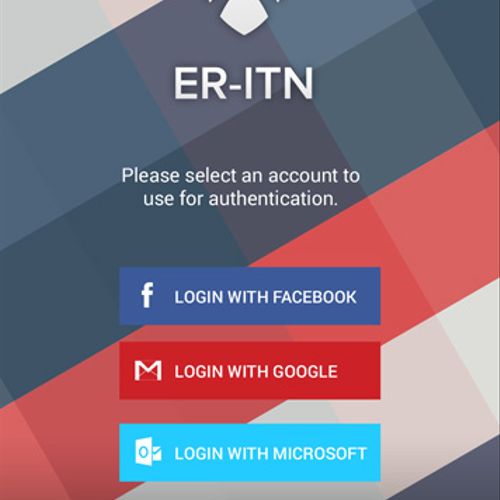 Logo and mobile app design for ER-ITN