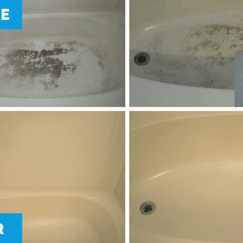 Before and after bathtub for a Leesburg Virginia c