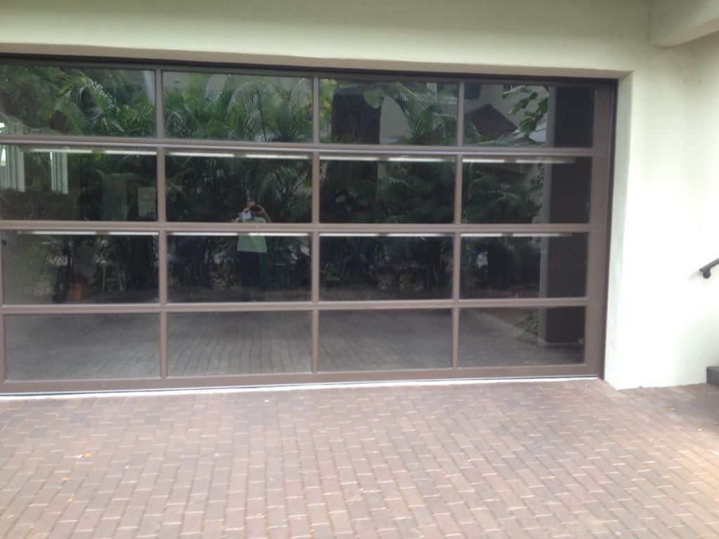 S Tampa Home, all glass garage door Neat!