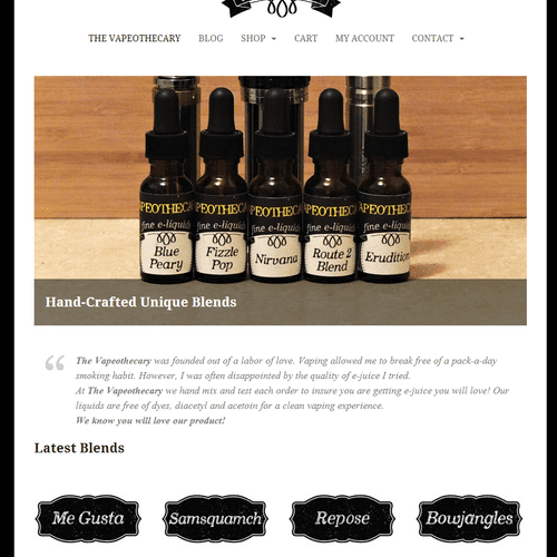 The Vapeothecary - E-Commerce