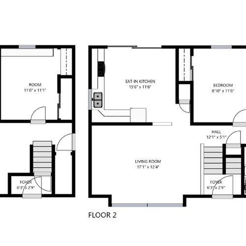 We can create floor plans for homes that are not n