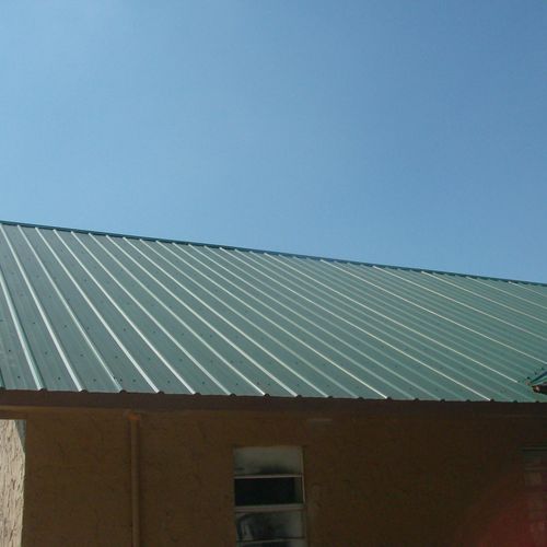 Metal roof.