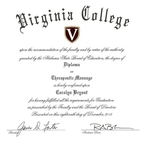 Diploma From Virginia College