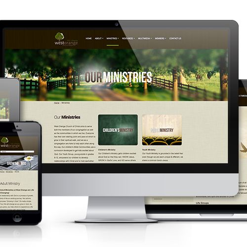 Responsive Website design for West Orange Church o