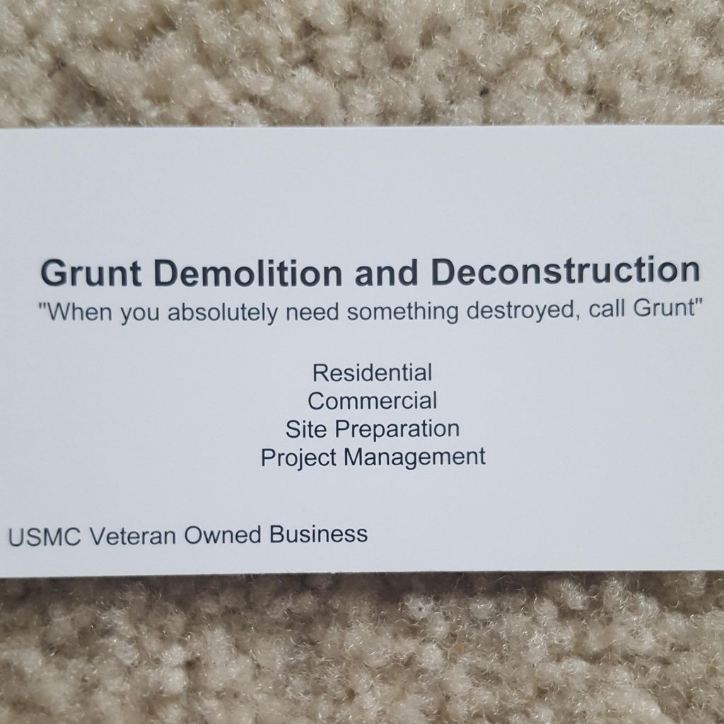 Grunt Demolition and Deconstruction company