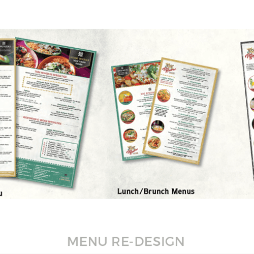Menu re-design for a Mexican restaurant. Oversaw p