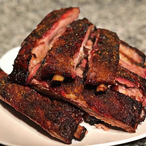 Ribs smoked over Citrus wood