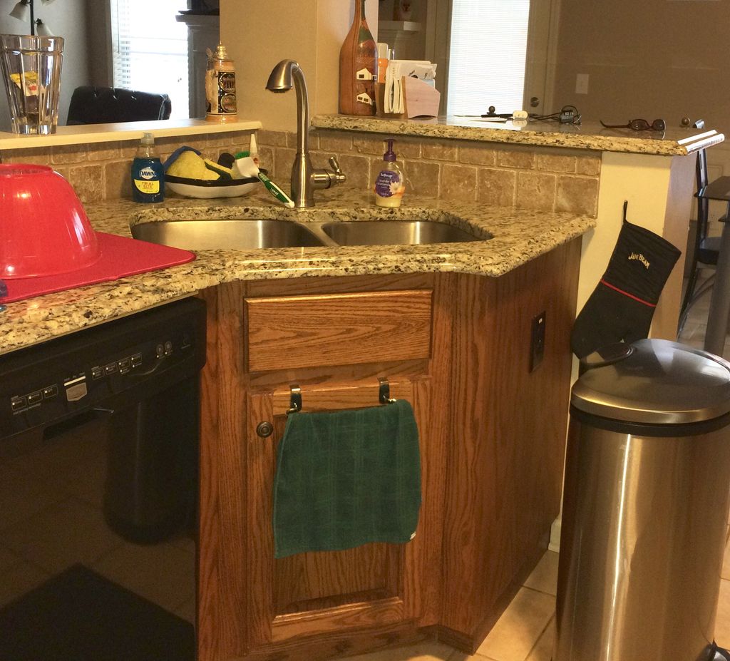 In the kitchen the sink will be scrubbed, the coun