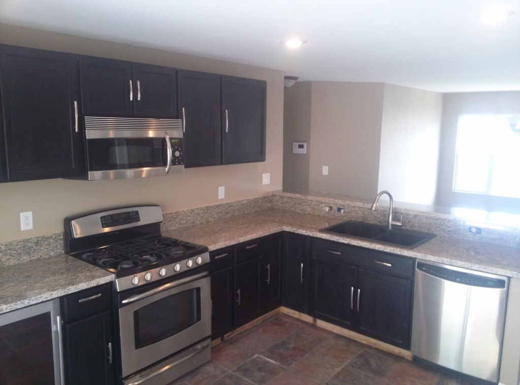 Paint, counter tops, and appliances.