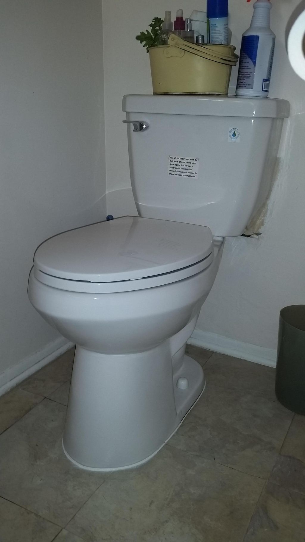 new toilet install