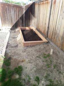 Box was built and installed for vegetable garden