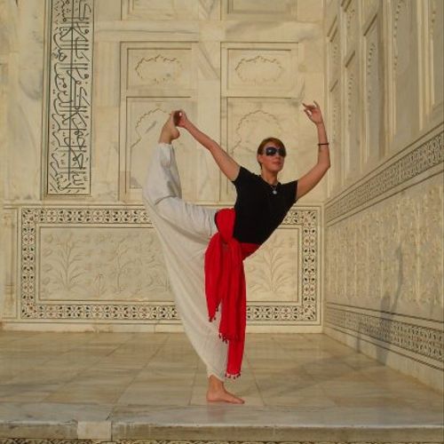 Yoga on the Taj Mahal