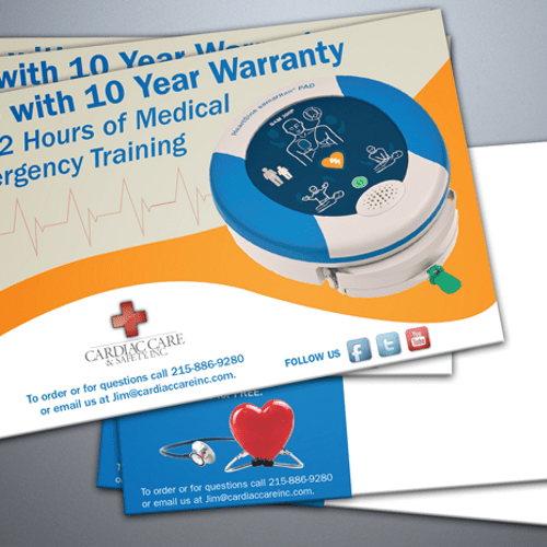 Postcard design for Medical Company.