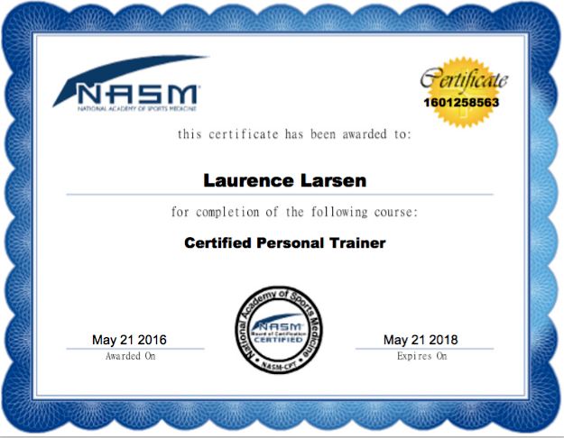 NASM CPT Certificate 