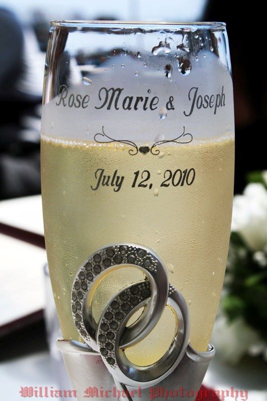 No, the rings are on the glass, not in the Champag