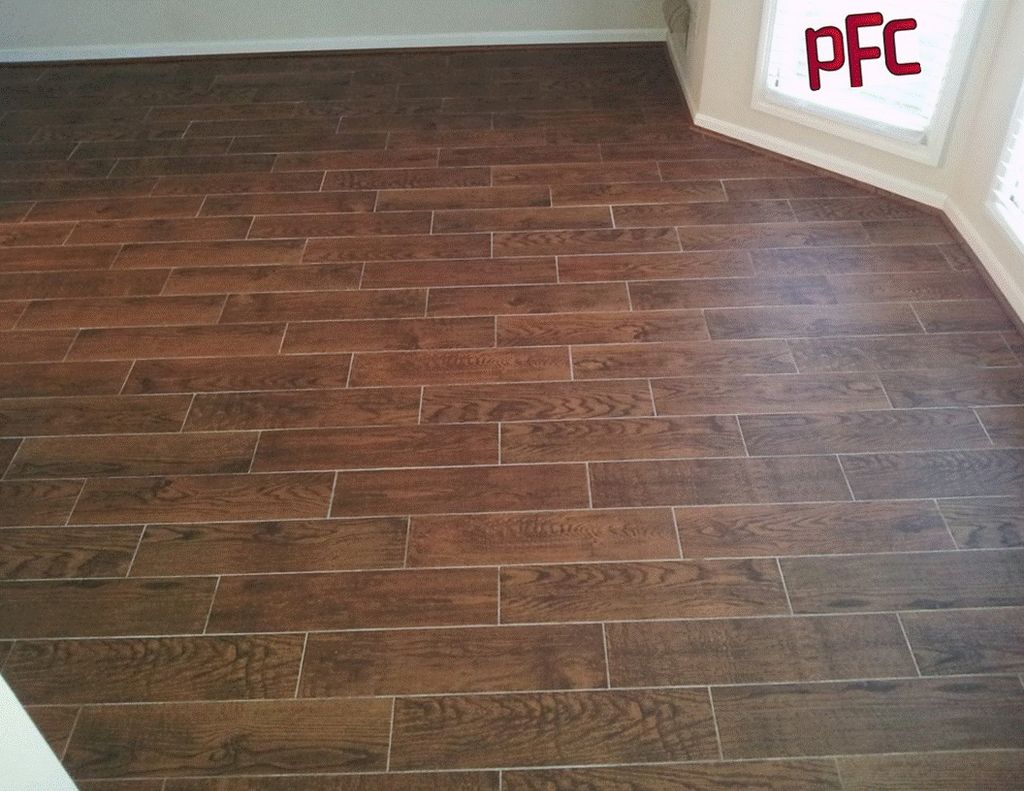 This dark wood tile was an ideal choice for this l