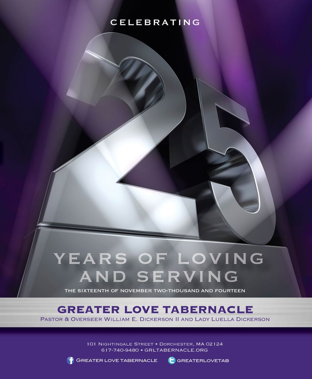 25th Anniversary Celebration Event Branding. Flyer