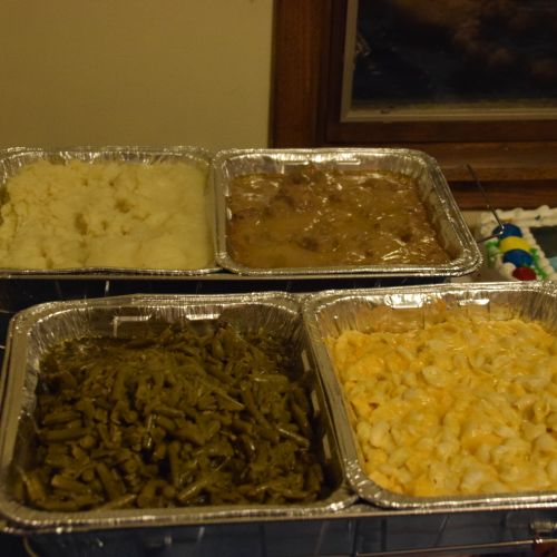 Soul Food.. Macaroni and Cheese, String Beans, Mas