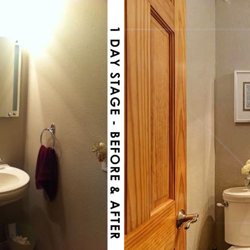 Before & After Photos 1 DAY Stage - Powder Room