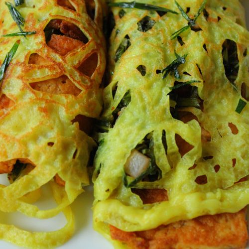 Malaysian Roti Jala as an omelet.