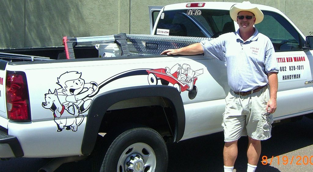 Truck, Tools and enclosed Trailer
Little Red Wagon
