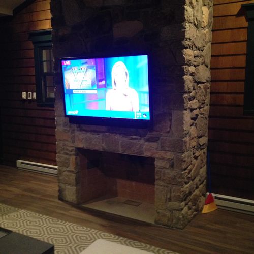 Sunbrite Outdoor TV - Finished Product with Cable 