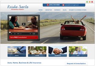 Website Designed for Santa Insurance Company