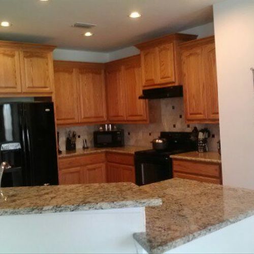 Kitchen Cabinets, Granite Countertops, Painting, T
