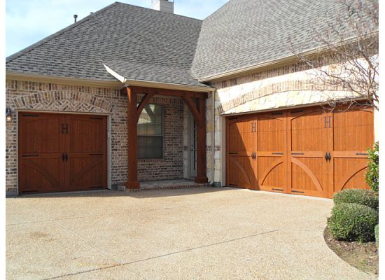 Three Car Garage Doors | Custom Rustic Design Stai