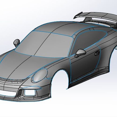 Reverse Engineered from Scan Data Porsche GT3