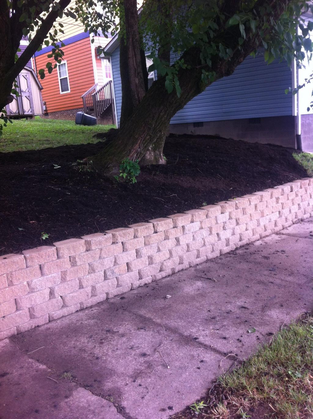 40' retaining wall built for erosion issues and mu