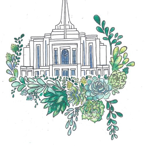 Gilbert AZ LDS temple
Illustration (mixed media- i