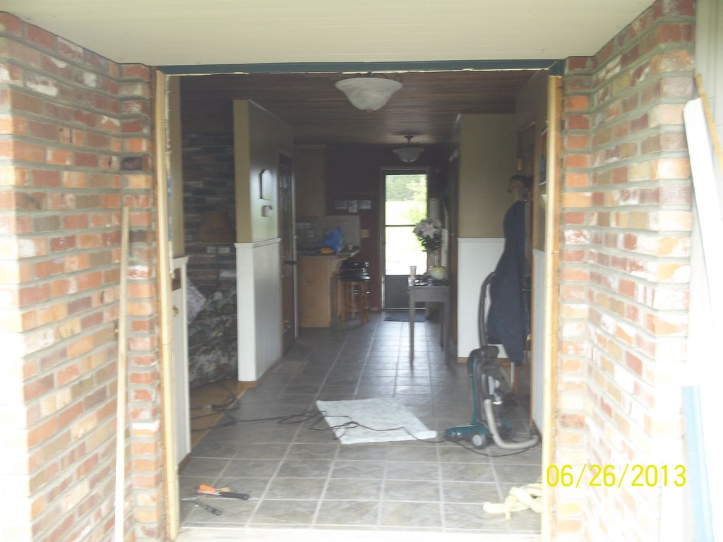 Old door removed and ready for framing in new door